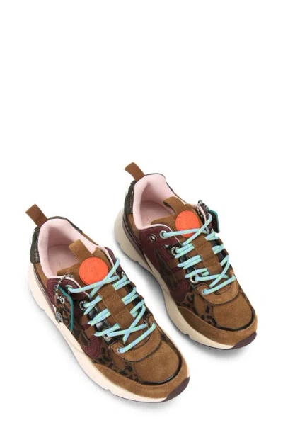 Kurt Geiger Kurt Runner Leopard-print Leather Sneakers In Multi