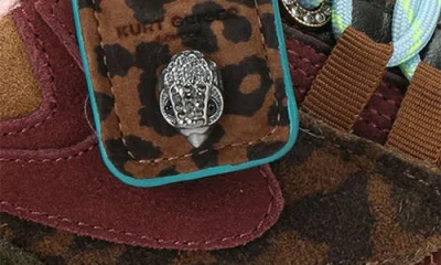 Kurt Geiger Kurt Runner Leopard-print Leather Sneakers In Multi