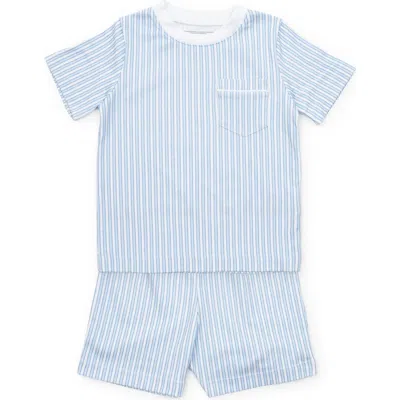 Lila And Hayes Charles Boys' Short Set In Blue