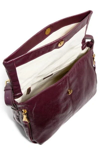 Aimee Kestenberg Bali Double Entry Leather Hobo In Burgundy