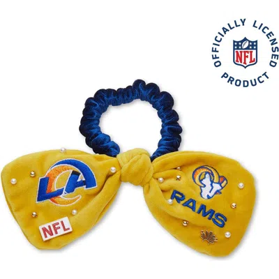 Lele Sadoughi Los Angeles Rams Bow Scrunchie In Yellow