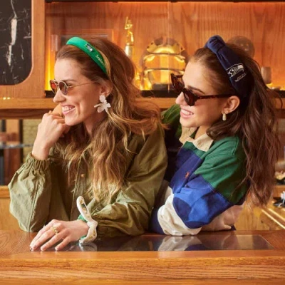 Lele Sadoughi Seattle Seahawks Embroidered Knotted Headband In Blue