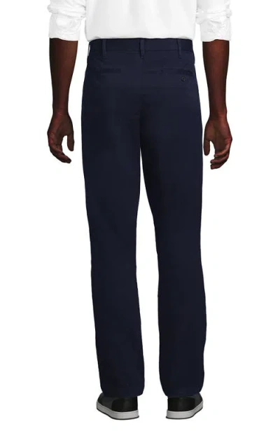 Lands' End Knockabout Comfort Waist Classic Fit Flannel Lined Chino Pant In Blue