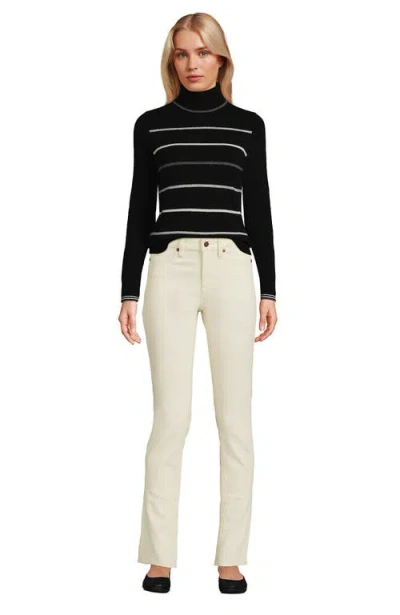 Lands' End Cashmere Turtleneck Sweater In Black