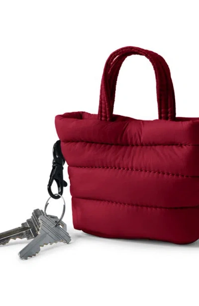 Lands' End Mini Canvas Tote Charm In Burgundy