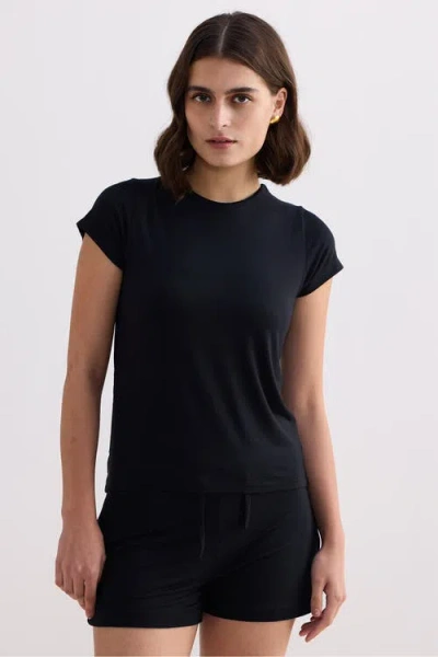 Reistor Essential Short Sleeve Tee Set In Black