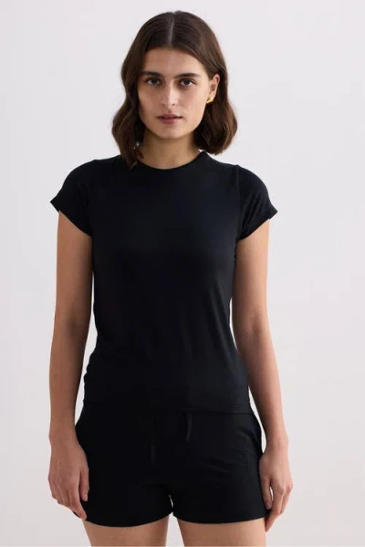 Reistor Essential Short Sleeve Tee Set In Black