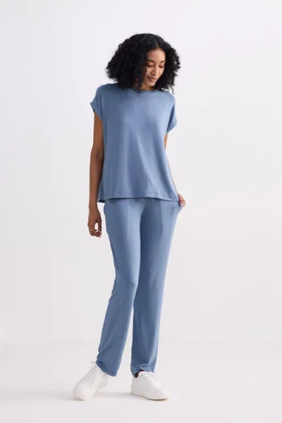 Reistor Relaxed Fit Tee Set In Blue