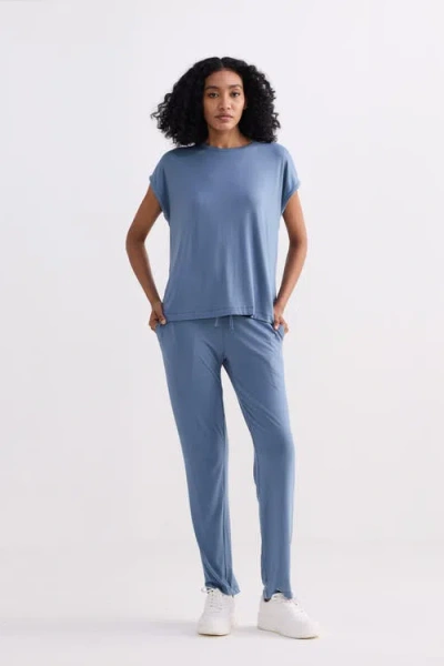 Reistor Relaxed Fit Tee Set In Blue