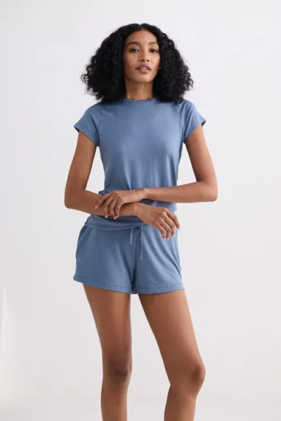 Reistor Regular Fit Essential Short Sleeve Tee Set In Blue