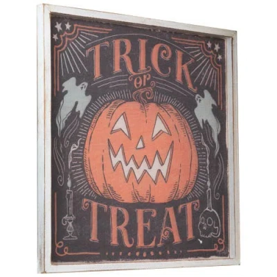 Northlight 18.75in Trick Or Treat Jack O Lantern Halloween Tabletop Decor In Orange