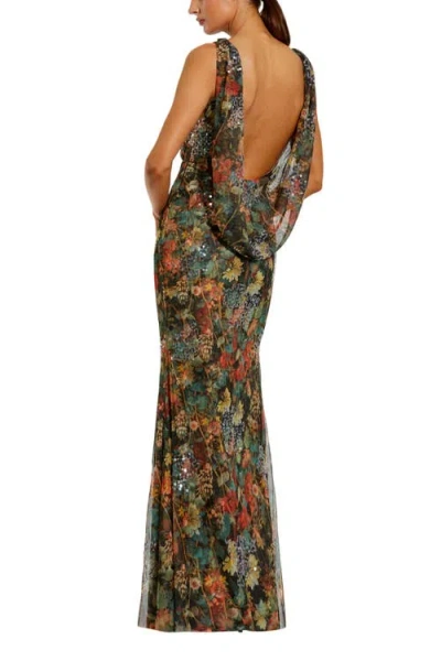 Mac Duggal 94263 Formal Long Floral Printed Evening Dress In Multi