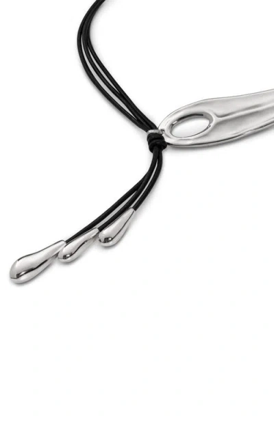 Unode50 18k Gold And Silver Short Adjustable Latigo Necklaces