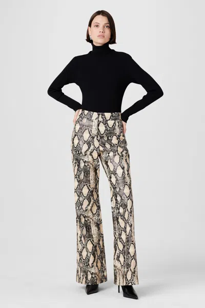 Toccin Gaia Python Vegan Leather Pants In Neutral