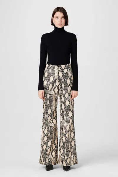 Toccin Gaia Python Vegan Leather Pants In Neutral
