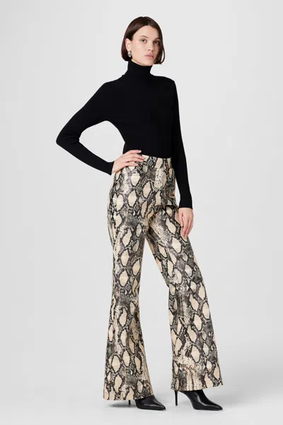 Toccin Gaia Python Vegan Leather Pants In Neutral