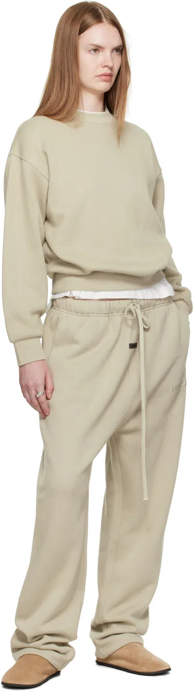 Essentials Emblem Patch Tracksuit Pants In Neutral