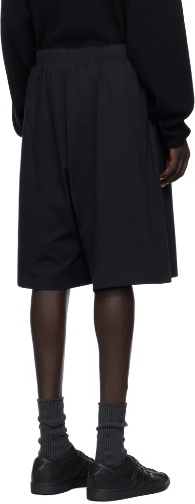 Essentials Embossed Patch Drawstring Shorts In Black