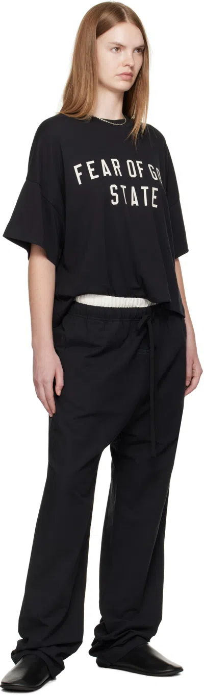 Essentials Logo-banded Track Pants In Black