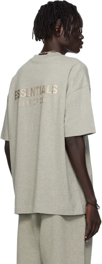 Essentials Logo-patch T-shirt In Gray