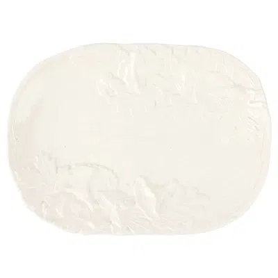 Vietri Autunno Figural Rectangular Platter In White