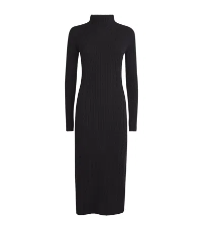 Max Mara Zelanda Wool And Cashmere Midi Dress In Black