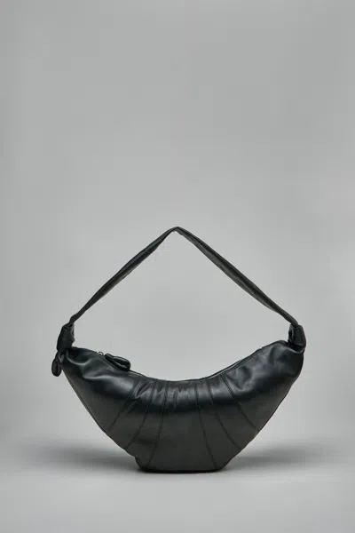 Lemaire Large Croissant Bag In Black