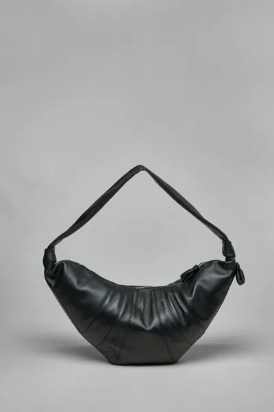 Lemaire Large Croissant Bag In Black
