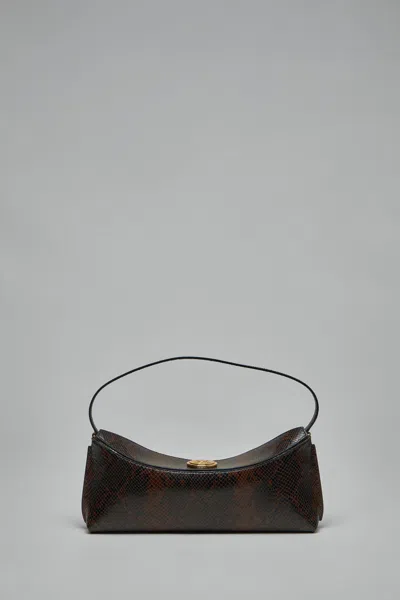 Jacquemus Ovalo Clutch In Brown