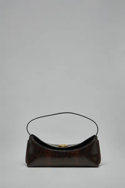 Jacquemus Ovalo Clutch In Brown