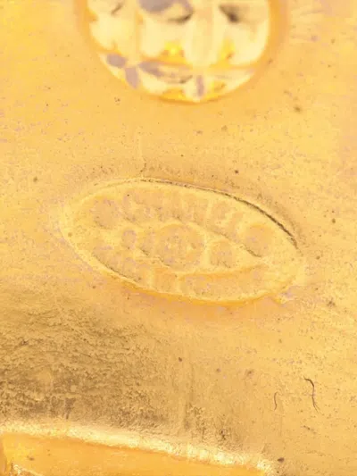 Pre-owned Chanel 2004 Interlocking-cc Coin Earrings In Gold