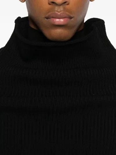 Rick Owens Fabric Sweaters In Black