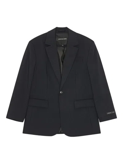 细条纹单排扣西装夹克