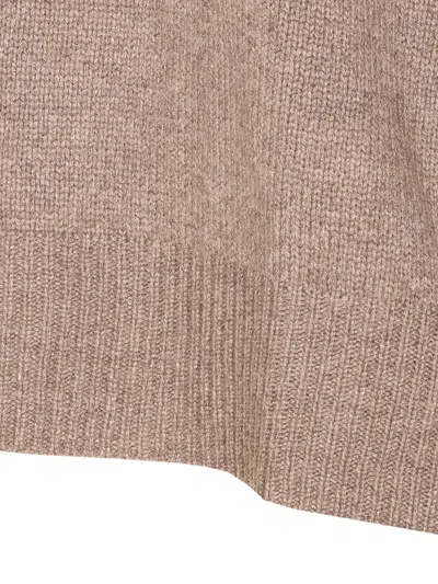 Lisa Yang Oversized Knitwear With Crewneck And Long Sleeves In Brown