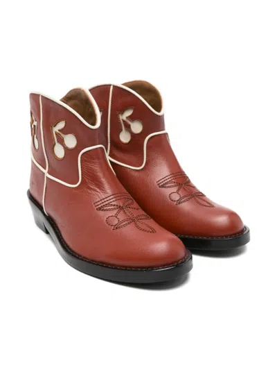 Bonpoint Joya Cowboy Boots In Brown