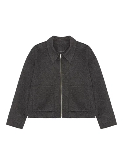 正面拉链贴袋夹克