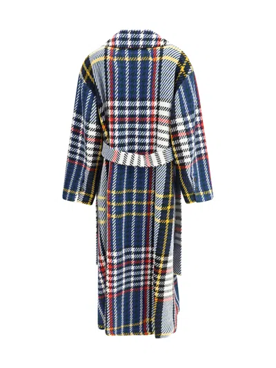 Sara Roka Checked Double-breasted Coat In Gold