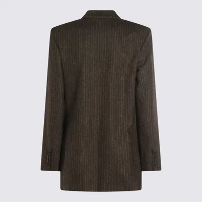 Isabel Marant Longline Blazer Featuring Button Detailing In Brown