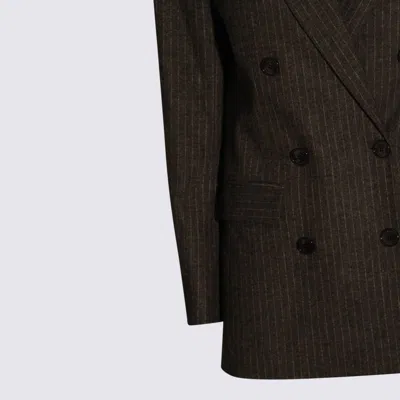 Isabel Marant Longline Blazer Featuring Button Detailing In Brown