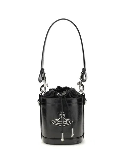 Vivienne Westwood Structured Bucket Bag With Drawstring Closure