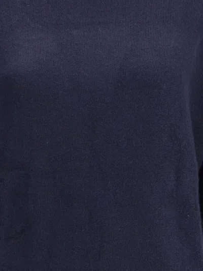 Allude Turtleneck Cashmere Sweater In Blue