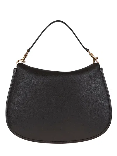 Etro Large Crossbody Bag In Tumbled Leather In Black