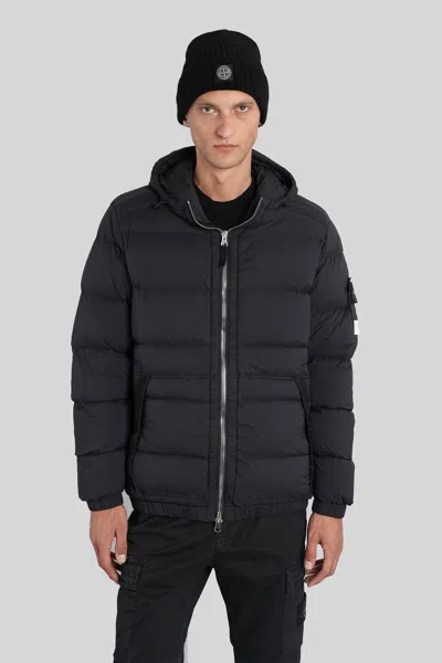 Stone Island Seamless Tunnel Nylon Down-tc Regular-fit. Piumino Con Cappuccio A Uno Strato Di Nylon Leggero Stret In Black