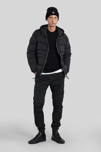 Stone Island Seamless Tunnel Nylon Down-tc Regular-fit. Piumino Con Cappuccio A Uno Strato Di Nylon Leggero Stret In Black