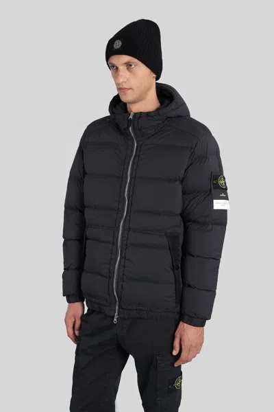 Stone Island Seamless Tunnel Nylon Down-tc Regular-fit. Piumino Con Cappuccio A Uno Strato Di Nylon Leggero Stret In Black
