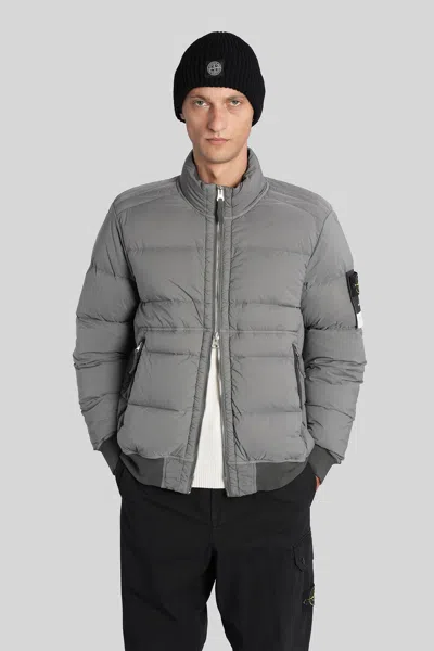 Stone Island Seamless Tunnel Nylon Down-tc Regular-fit. Piumino Con Cappuccio A Uno Strato Di Nylon Leggero Stret In Gray