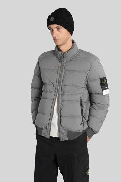 Stone Island Seamless Tunnel Nylon Down-tc Regular-fit. Piumino Con Cappuccio A Uno Strato Di Nylon Leggero Stret In Gray