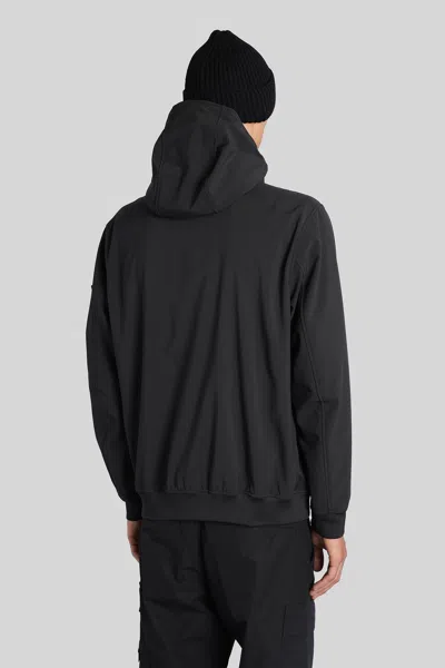Stone Island Padded Jacket With Hood And Drip-proof In Black