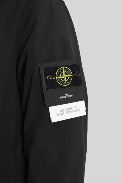 Stone Island Padded Jacket With Hood And Drip-proof In Black