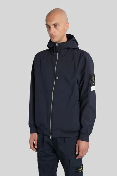 Stone Island Soft Shell Jacket In Blue